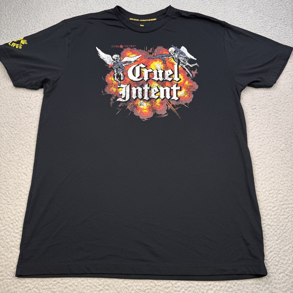 Zero Foxtrot Cruel Intent Shirt Mens XL Black Afterlife Club Graphic Tee 2023